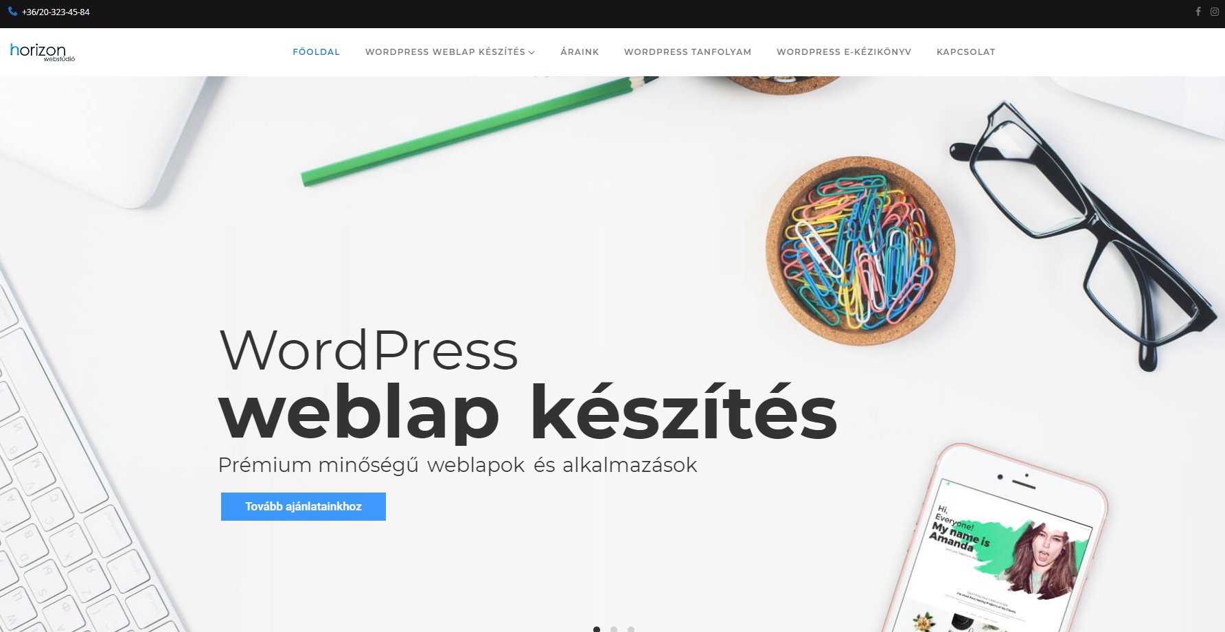 Szép WordPress weboldal készítés